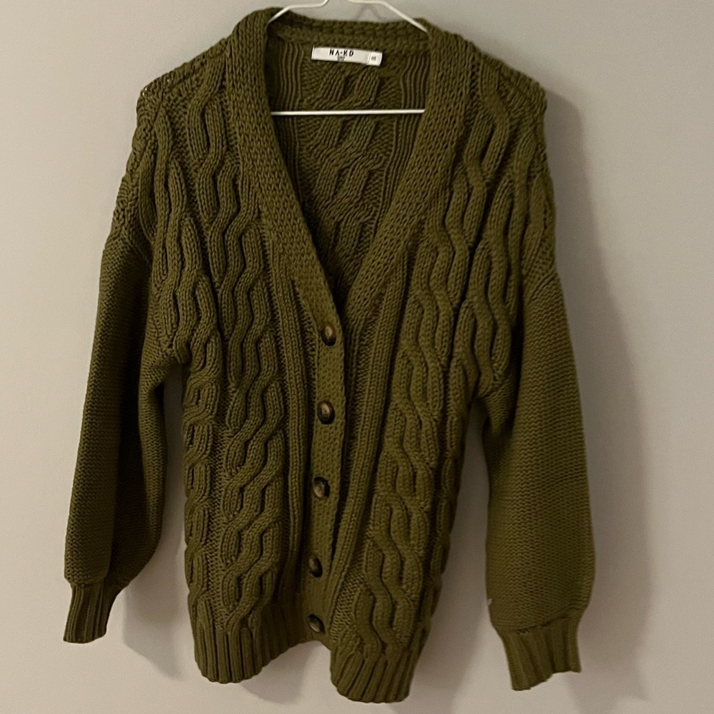 NA-KD Cable Knitted Cardigan